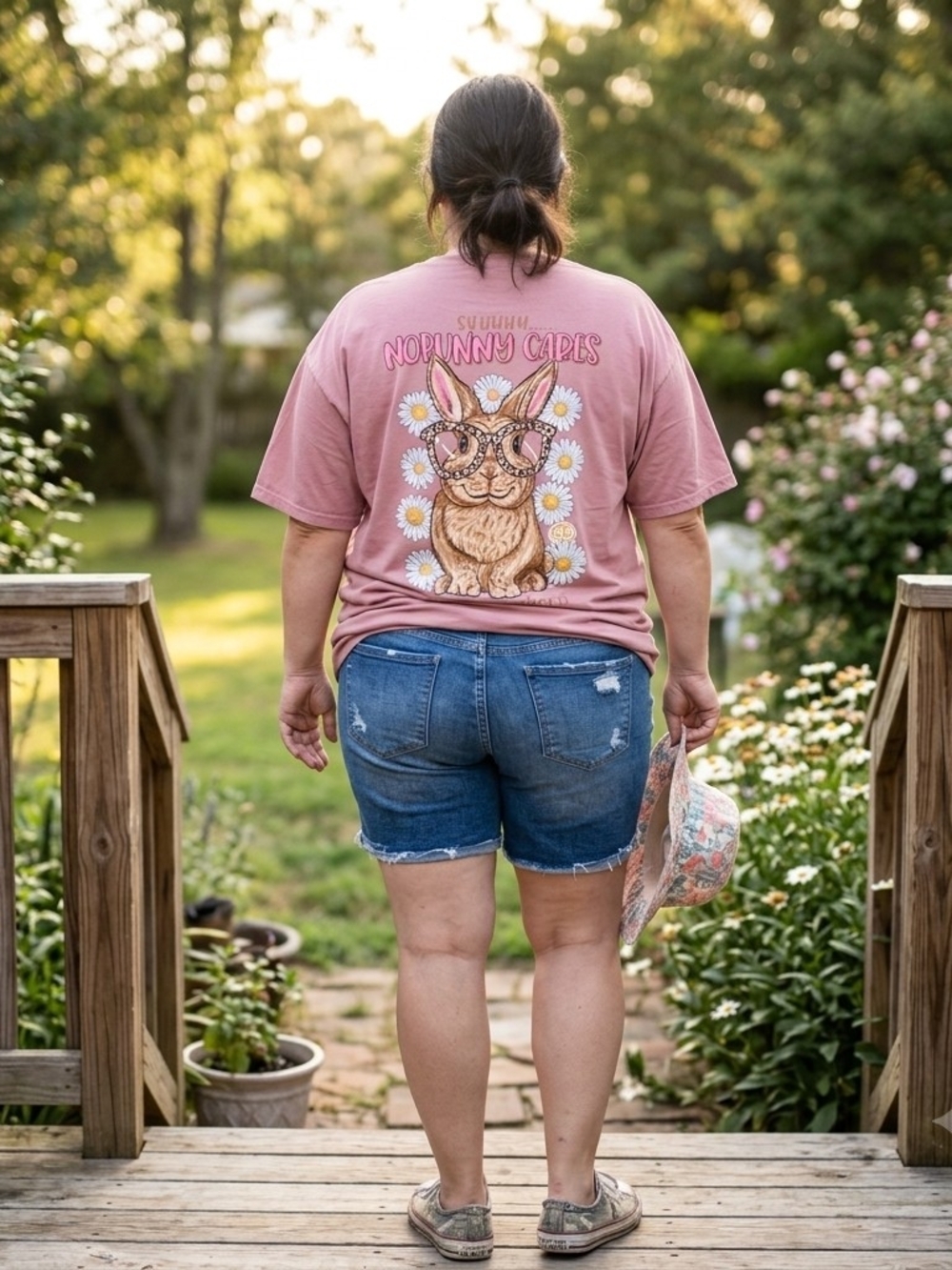 Simply Southern Pink NoBunny Cares Tee Size 2X